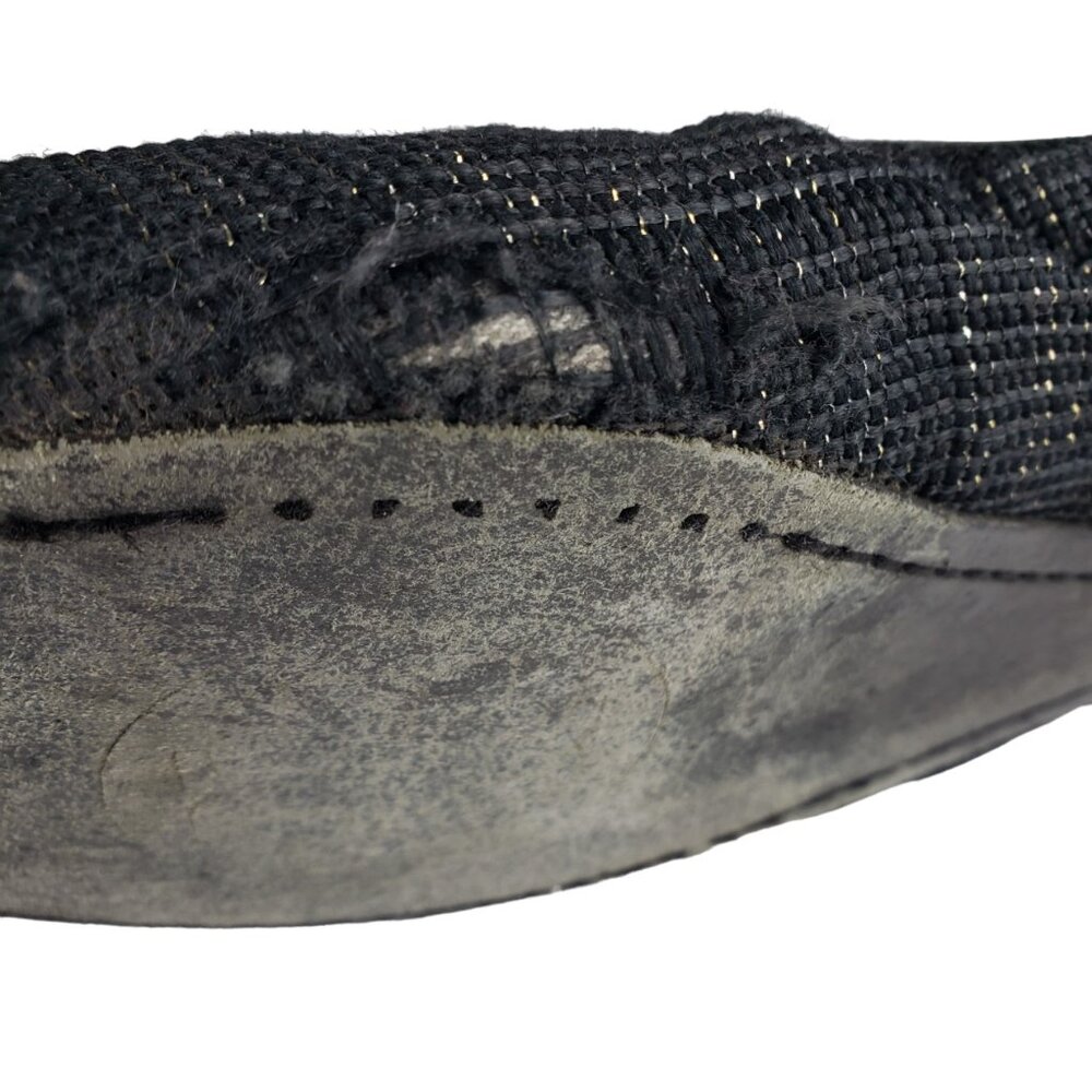 Tory Burch Caroline Arabia Black Elastic Flats 10M, Flaws - Picture 9 of 13